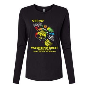 Vr 46 Valentino Rossi 19962021 Thank You For The Memories Womens Cotton Relaxed Long Sleeve T-Shirt