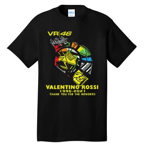 Vr 46 Valentino Rossi 19962021 Thank You For The Memories Tall T-Shirt