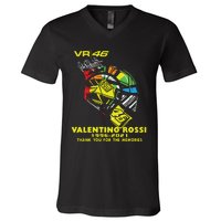 Vr 46 Valentino Rossi 19962021 Thank You For The Memories V-Neck T-Shirt