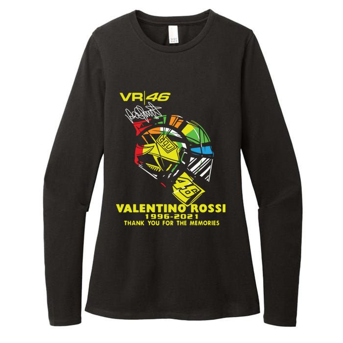 Vr 46 Valentino Rossi 19962021 Thank You For The Memories Womens CVC Long Sleeve Shirt