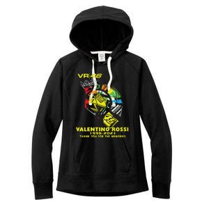 Vr 46 Valentino Rossi 19962021 Thank You For The Memories Women's Fleece Hoodie