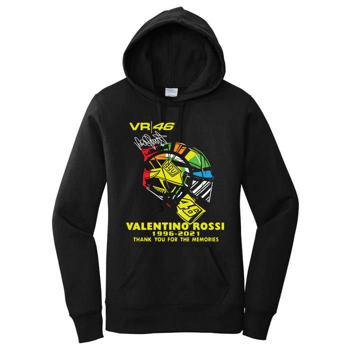 Vr 46 Valentino Rossi 19962021 Thank You For The Memories Women's Pullover Hoodie