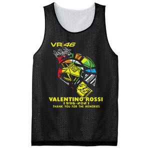 Vr 46 Valentino Rossi 19962021 Thank You For The Memories Mesh Reversible Basketball Jersey Tank