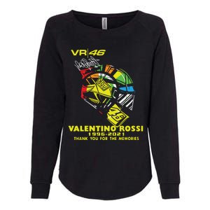 Vr 46 Valentino Rossi 19962021 Thank You For The Memories Womens California Wash Sweatshirt