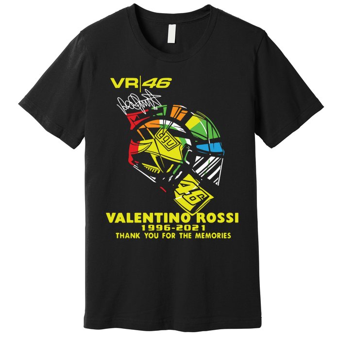 Vr 46 Valentino Rossi 19962021 Thank You For The Memories Premium T-Shirt