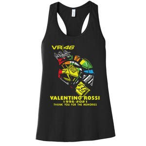 Vr 46 Valentino Rossi 19962021 Thank You For The Memories Women's Racerback Tank