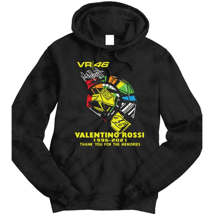 Vr 46 Valentino Rossi 19962021 Thank You For The Memories Tie Dye Hoodie