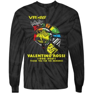 Vr 46 Valentino Rossi 19962021 Thank You For The Memories Tie-Dye Long Sleeve Shirt