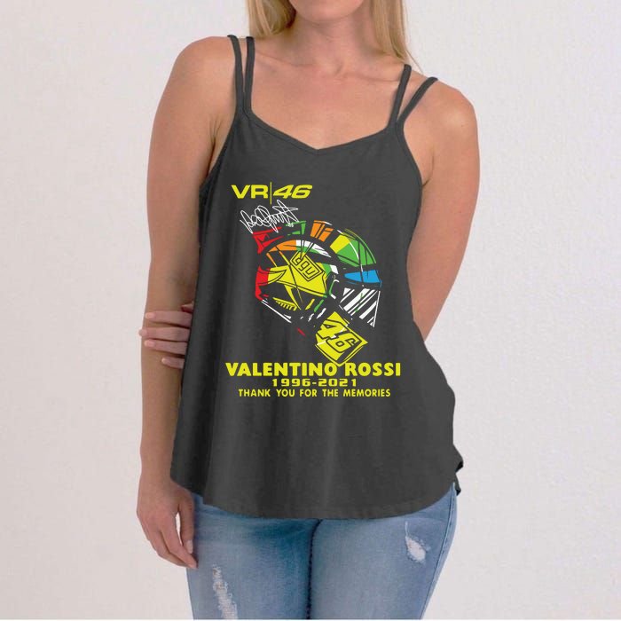 Vr 46 Valentino Rossi 19962021 Thank You For The Memories Women's Strappy Tank