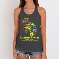 Vr 46 Valentino Rossi 19962021 Thank You For The Memories Women's Knotted Racerback Tank