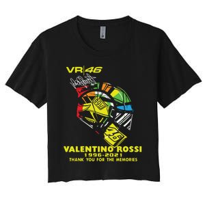 Vr 46 Valentino Rossi 19962021 Thank You For The Memories Women's Crop Top Tee