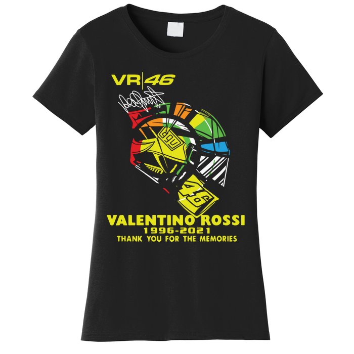 Vr 46 Valentino Rossi 19962021 Thank You For The Memories Women's T-Shirt