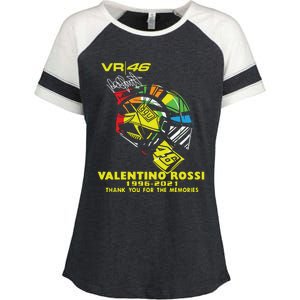 Vr 46 Valentino Rossi 19962021 Thank You For The Memories Enza Ladies Jersey Colorblock Tee