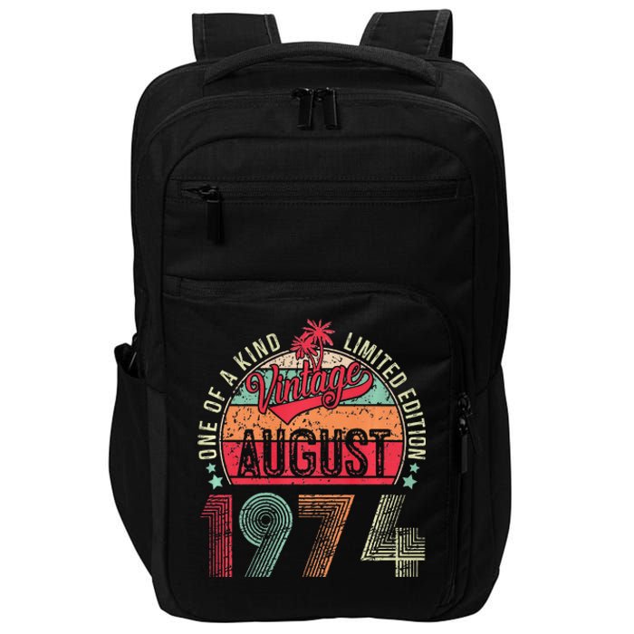 Vintage 49 Years Old August 1974 49th Birthday Impact Tech Backpack