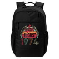 Vintage 49 Years Old August 1974 49th Birthday Daily Commute Backpack