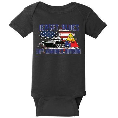 Veteran 50th Armored Division Jersey Blues Vintage Gifts Baby Bodysuit