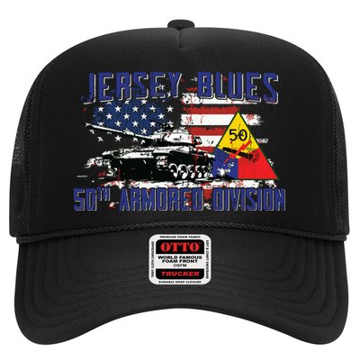 Veteran 50th Armored Division Jersey Blues Vintage Gifts Trucker Hat