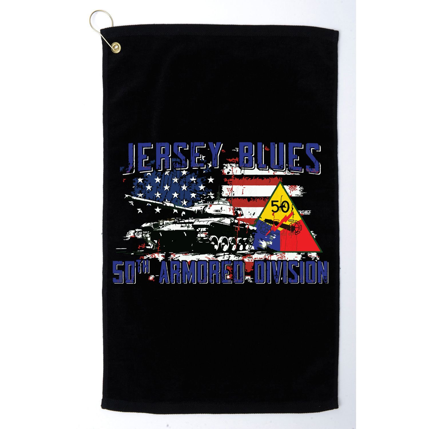 Veteran 50th Armored Division Jersey Blues Vintage Gifts Golf Towel