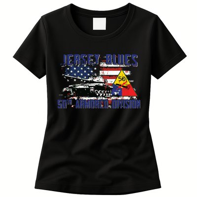 Veteran 50th Armored Division Jersey Blues Vintage Gifts Womens T-Shirt