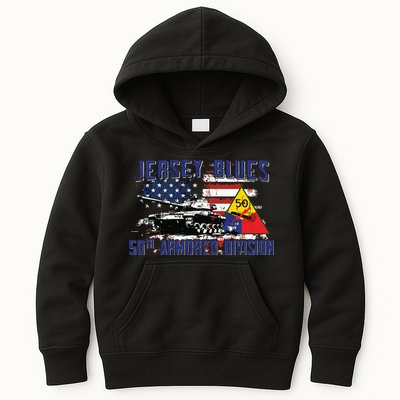 Veteran 50th Armored Division Jersey Blues Vintage Gifts Kids Hoodie