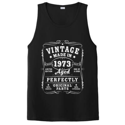 Vintage 50th Birthday Decorations M.e.n.s Funny 1973 50 Birthday PosiCharge Competitor Tank