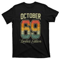 Vintage 52nd Birthday October 1969 Sports Jersey T-Shirt