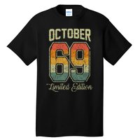 Vintage 52nd Birthday October 1969 Sports Jersey Tall T-Shirt