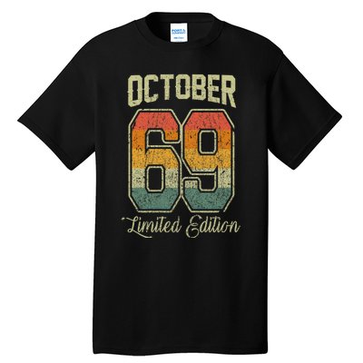 Vintage 52nd Birthday October 1969 Sports Jersey Tall T-Shirt