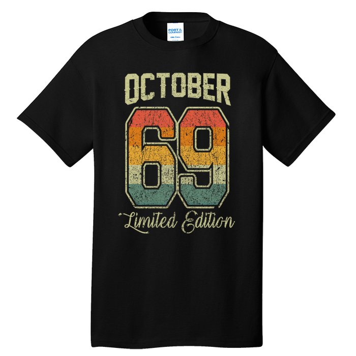 Vintage 52nd Birthday October 1969 Sports Jersey Tall T-Shirt