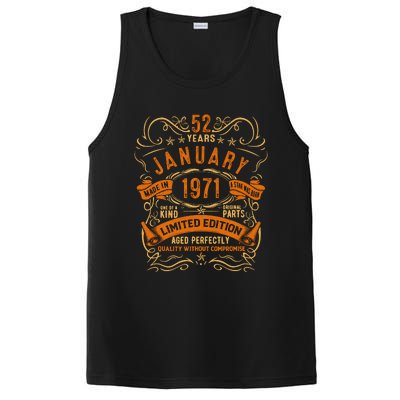 Vintage 52th Birthday January 1971 Birthday PosiCharge Competitor Tank