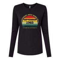 Vintage 59th Birthday Legends Were Born In September 1965 Womens Cotton Relaxed Long Sleeve T-Shirt