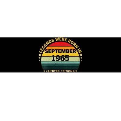 Vintage 59th Birthday Legends Were Born In September 1965 Bumper Sticker