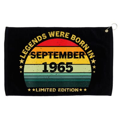 Vintage 59th Birthday Legends Were Born In September 1965 Grommeted Golf Towel