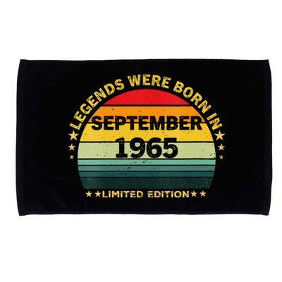 Vintage 59th Birthday Legends Were Born In September 1965 Microfiber Hand Towel