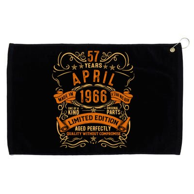 Vintage 57th Birthday April 1966 Birthday Grommeted Golf Towel