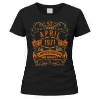 Vintage 52th Birthday April 1971 Birthday Women's T-Shirt