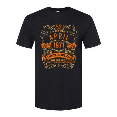 Vintage 52th Birthday April 1971 Birthday Softstyle® CVC T-Shirt