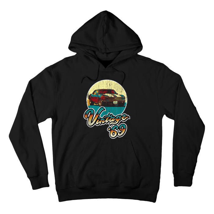 Vintage 50th Birthday 1969 Classic Muscle Car Gift Tall Hoodie