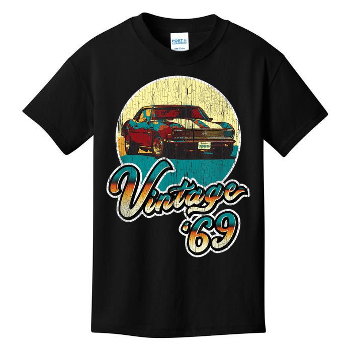 Vintage 50th Birthday 1969 Classic Muscle Car Gift Kids T-Shirt