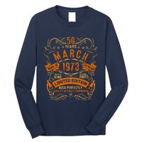 Vintage 50th Birthday March 1973 Birthday Long Sleeve Shirt