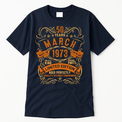 Vintage 50th Birthday March 1973 Birthday Tall T-Shirt