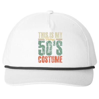 Vintage 50s Costume 50's Outfit 1950s Fashion 50 Theme Party Snapback Five-Panel Rope Hat