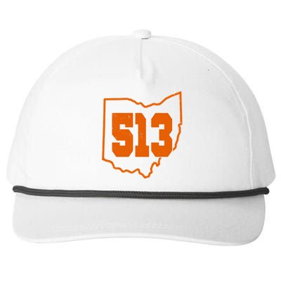 Vintage 513 Cincinnati Ohio Snapback Five-Panel Rope Hat