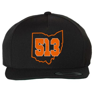 Vintage 513 Cincinnati Ohio Wool Snapback Cap