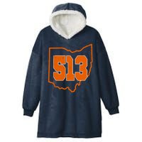 Vintage 513 Cincinnati Ohio Hooded Wearable Blanket