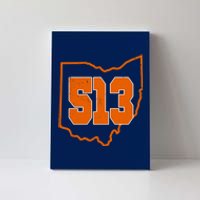 Vintage 513 Cincinnati Ohio Canvas