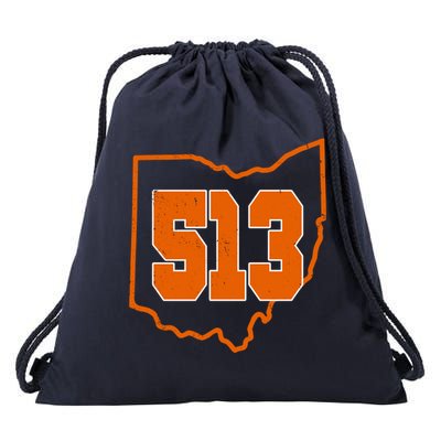 Vintage 513 Cincinnati Ohio Drawstring Bag
