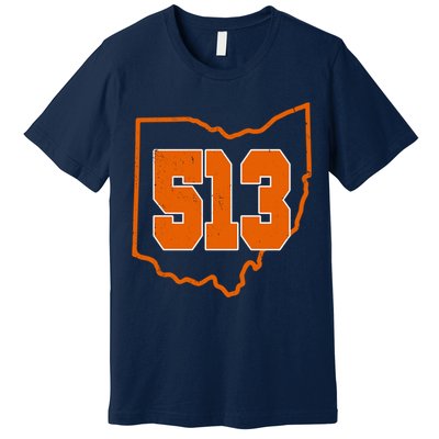 Vintage 513 Cincinnati Ohio Premium T-Shirt