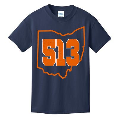 Vintage 513 Cincinnati Ohio Kids T-Shirt