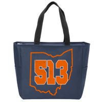 Vintage 513 Cincinnati Ohio Zip Tote Bag